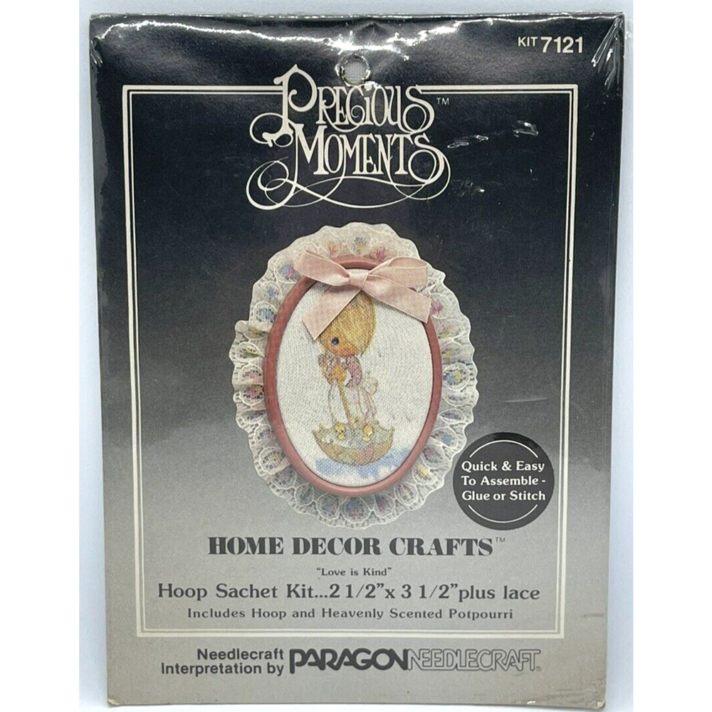 Vtg Paragon Needlecraft Precious Moments Love is Kind Sachet Kit #7121 SEALED